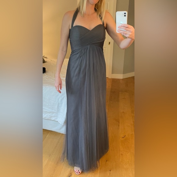 Jenny Yoo, size 8, charcoal evening gown. - Picture 7 of 7